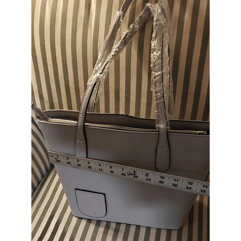Porto Vino Gray Vegan Leather Wine Carrier Purse Tote